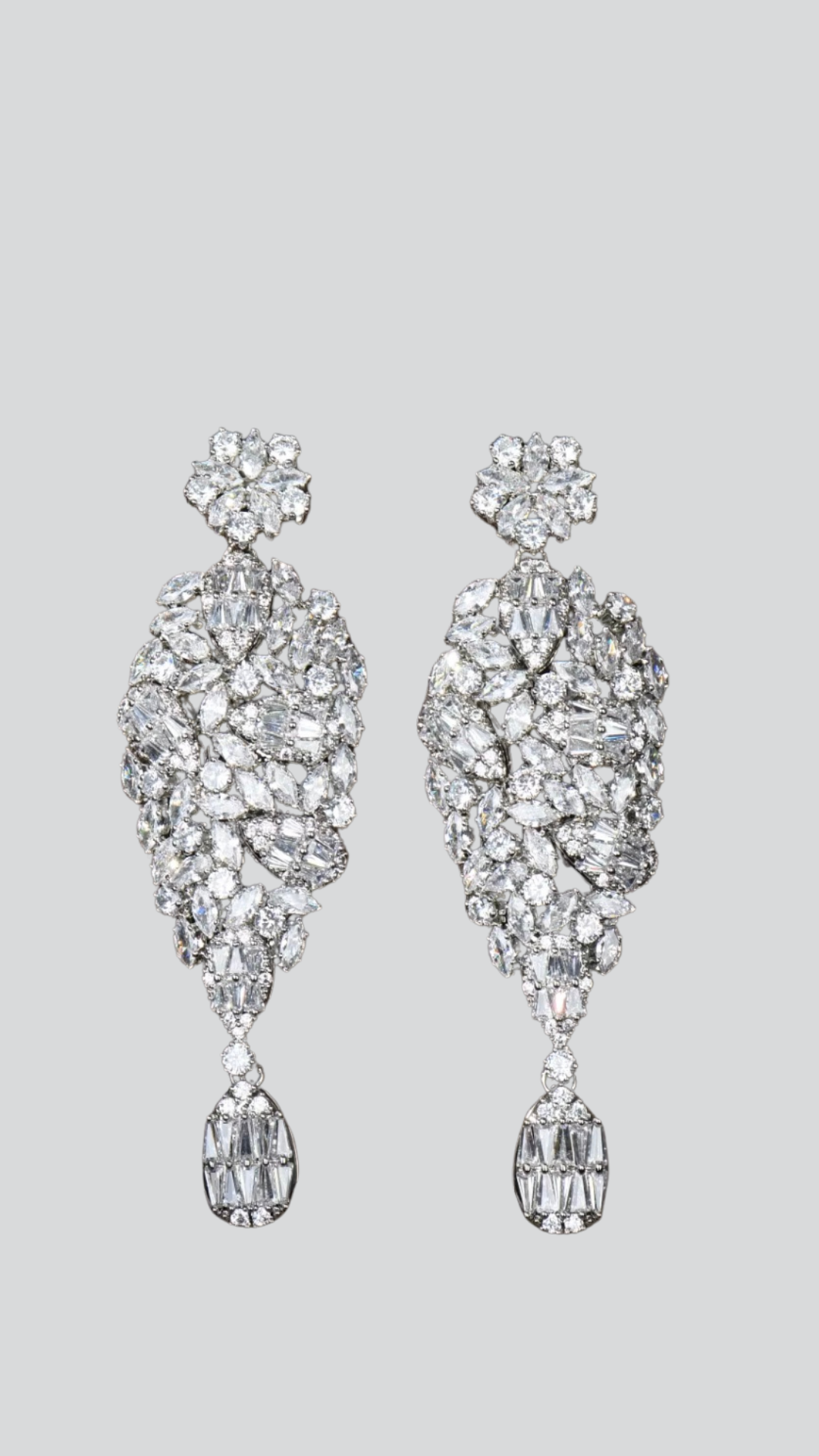 AMBER Luxe Drop Bridal Earrings