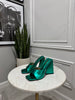 EGO Turquoise Snake Print Mules (BRAND NEW)
