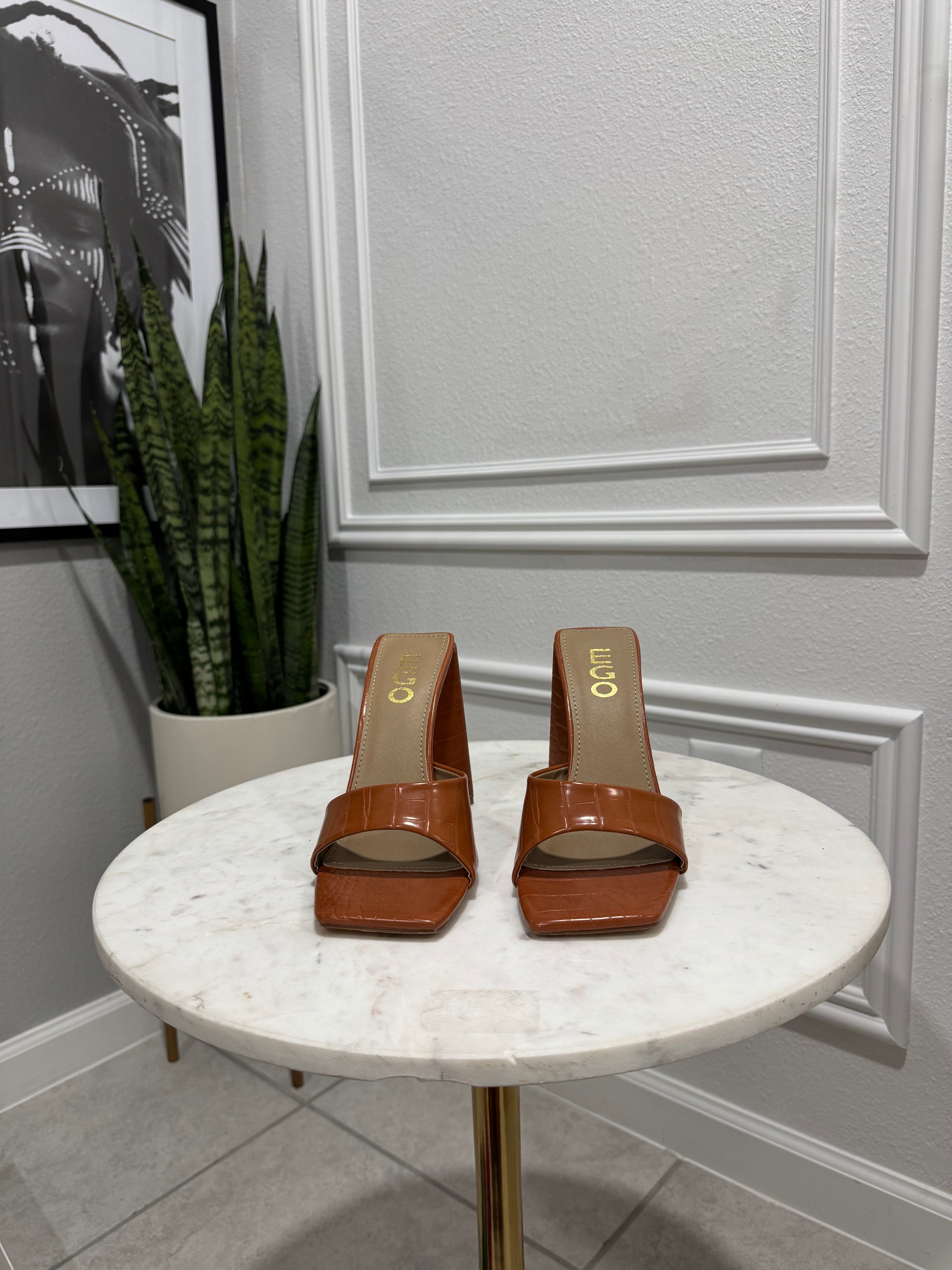 EGO Brown Mules (BRAND NEW)