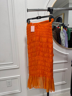 HANIFA Resort Orange Skirt (BRAND NEW W/TAGS)