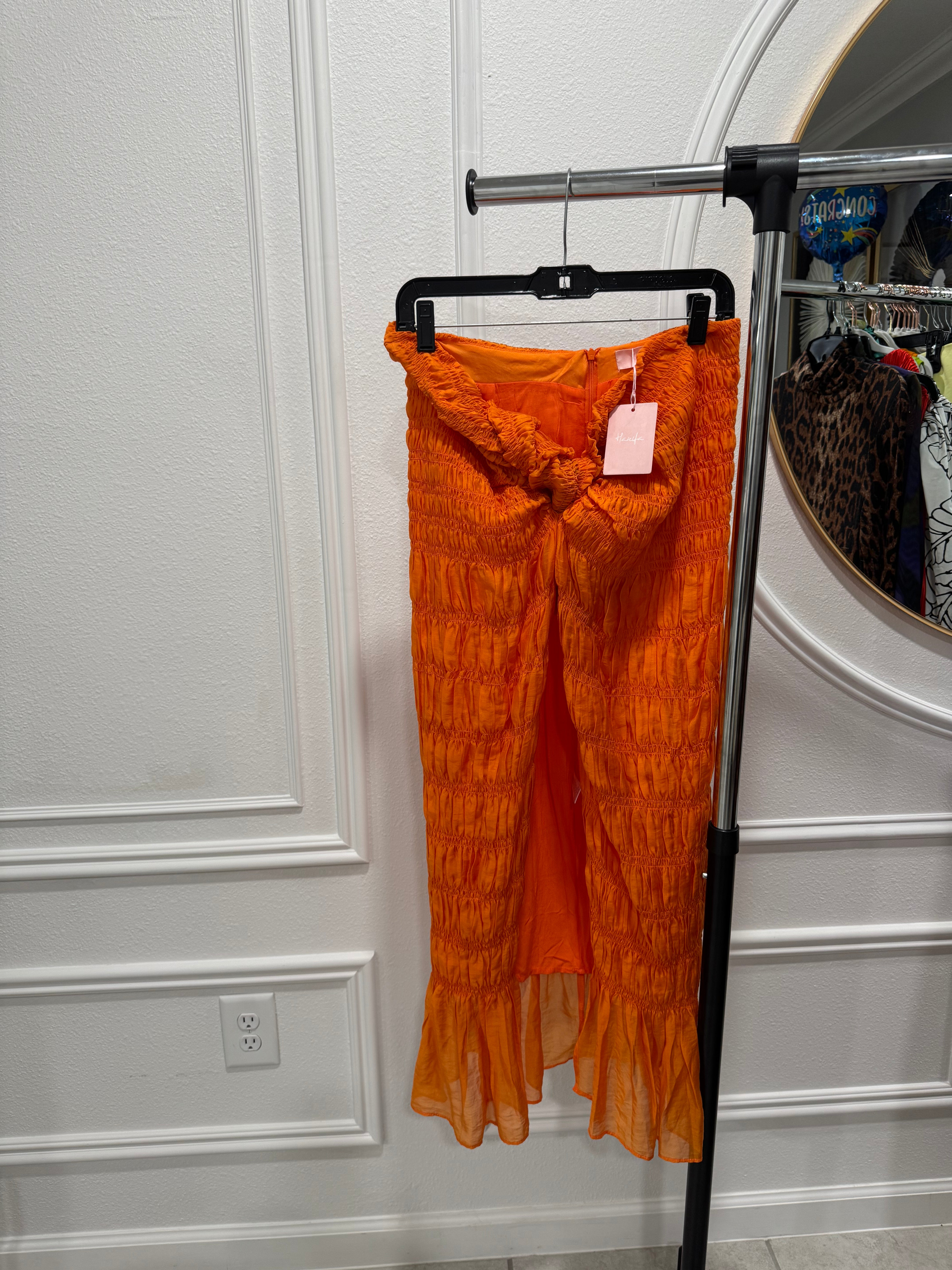 HANIFA Resort Orange Skirt (BRAND NEW W/TAGS)