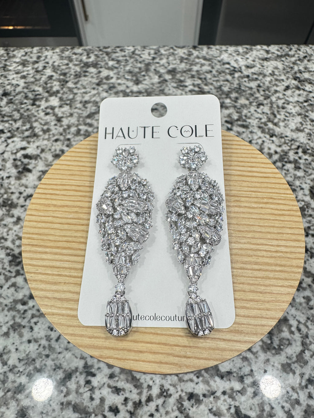 AMBER Luxe Drop Bridal Earrings