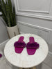 Berry Spiked Fringe Beaded Flats (BRAND NEW)