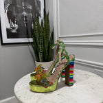 Betsy Johnson: Candystriped Platform Heels