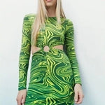 Marble Swirl Mini Dress