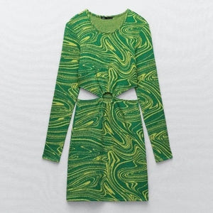 Marble Swirl Mini Dress