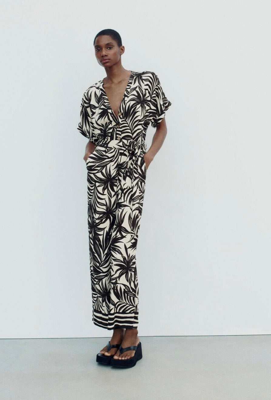 Monochrome Oasis Jumpsuit (BRAND NEW W/TAGS)