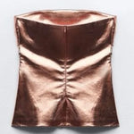 Metallic Bronze Strapless Top (BRAND NEW W/TAGS)
