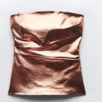 Metallic Bronze Strapless Top (BRAND NEW W/TAGS)
